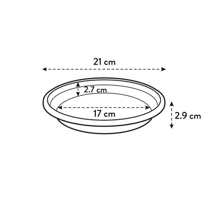 universal saucer round 21cm transparent